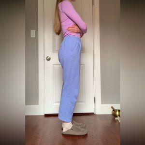 Lightly Cropped Periwinkle Sweatpants